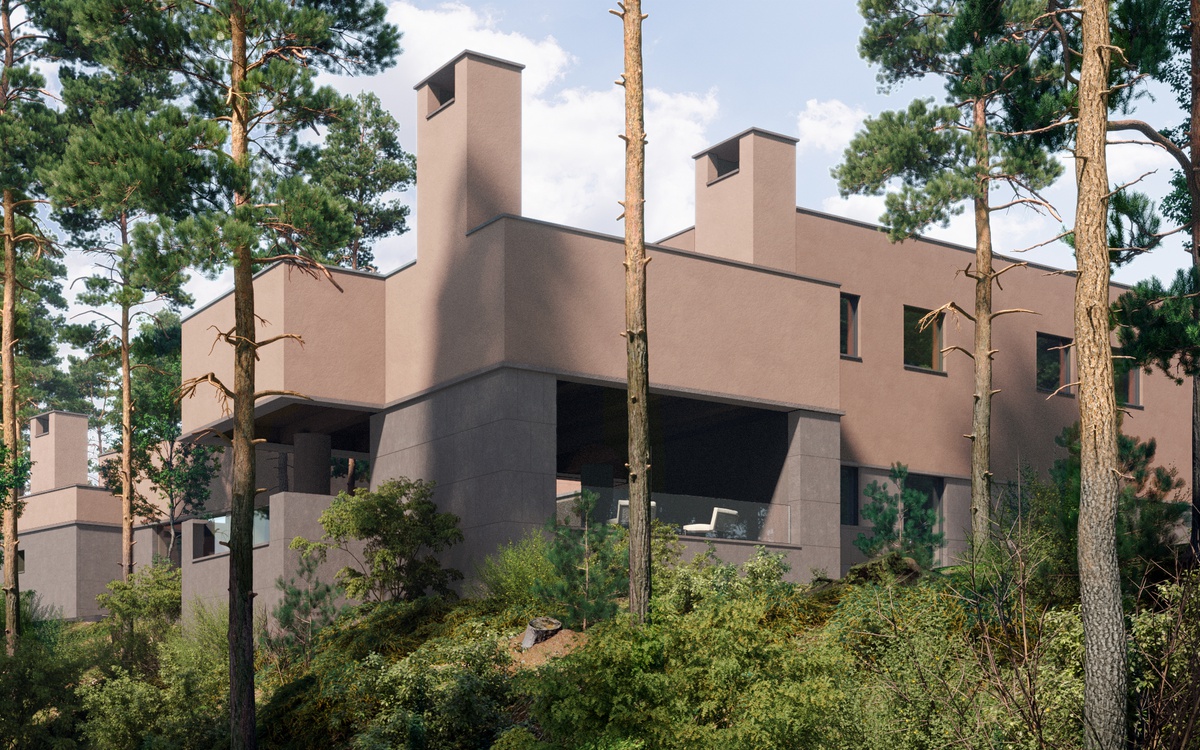 Hillside house